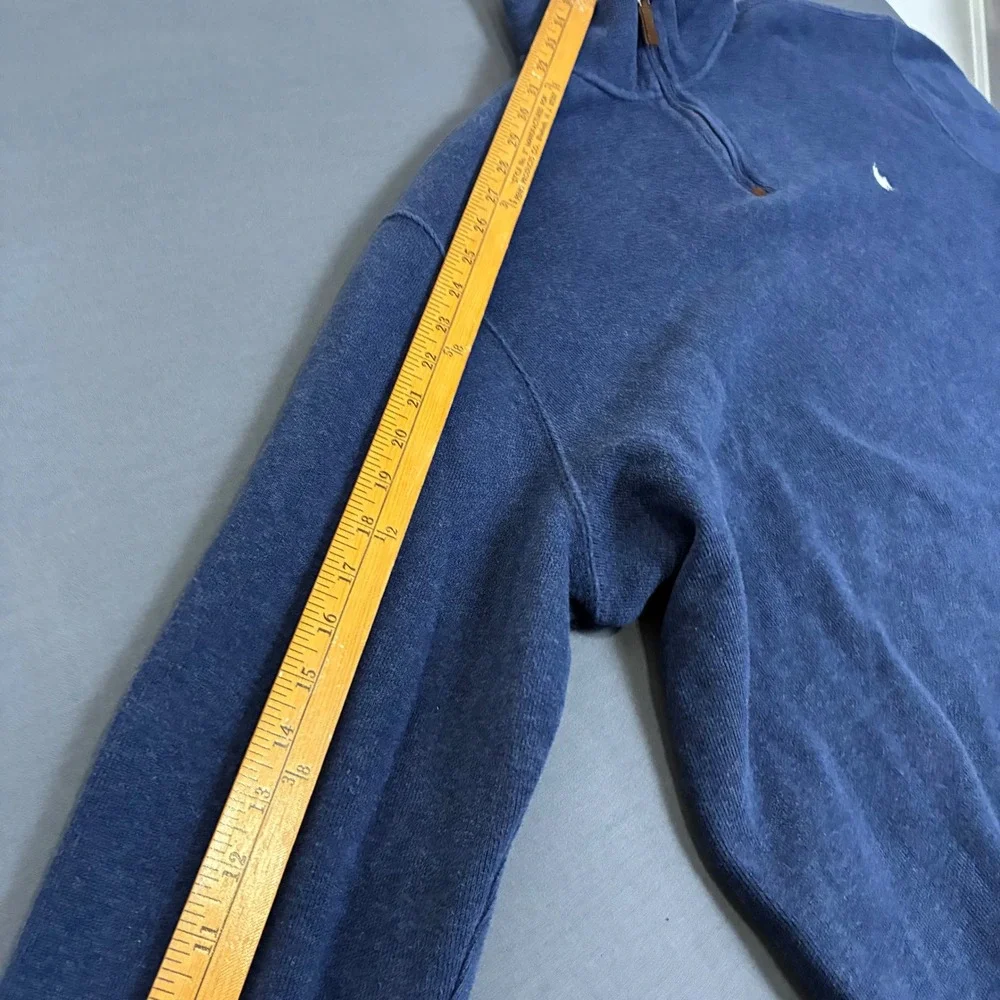 Polo Ralph Lauren Navy Blue Quarter Zip Sweater Men's Size XXL White Pony